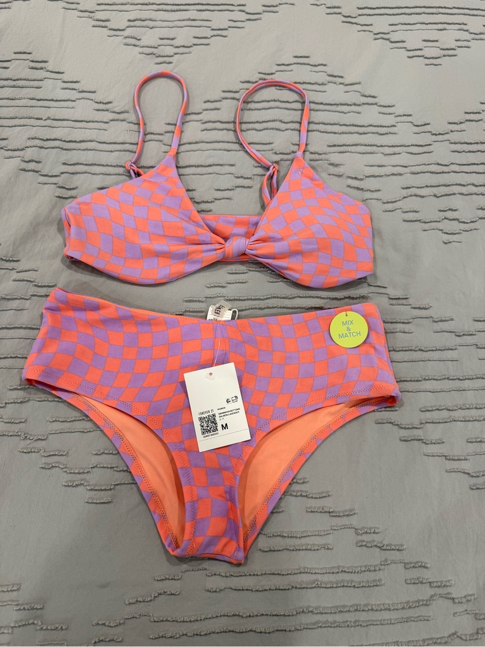 Forever 21 Mix and Match Checkerboard Bikini Set NWT